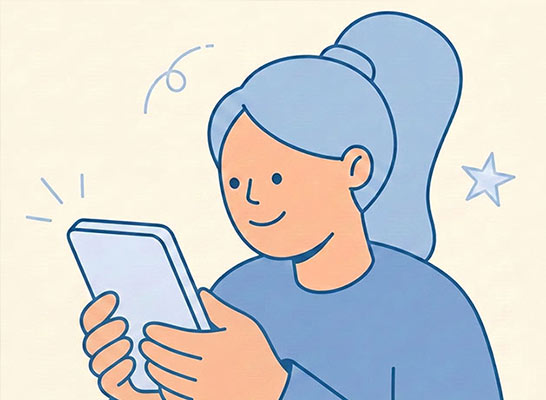 Woman Looking at the DriveTrend App