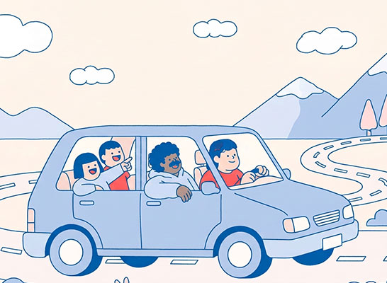 People driving with the DriveTrend App